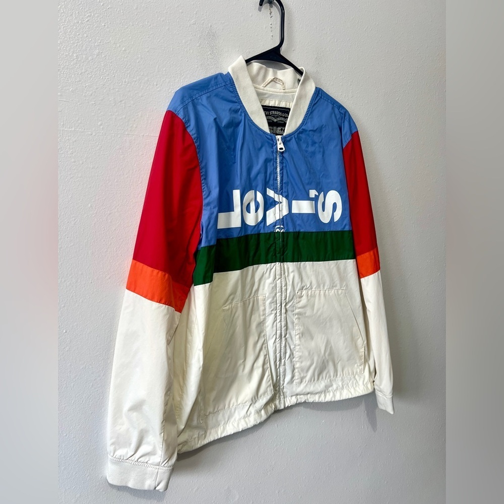 Levi's Retro Varsity Bomber Zip-Up Windbreaker Jacket - Large - Picture 6 of 14